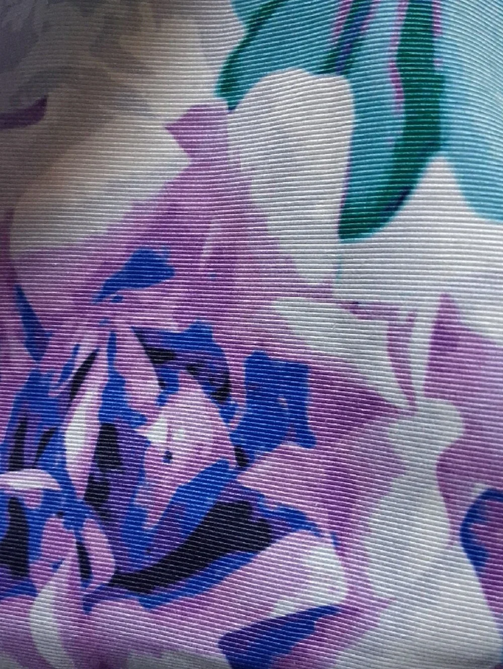 Eliza J White Floral Sheath Dress with Purple and Teal Bloom